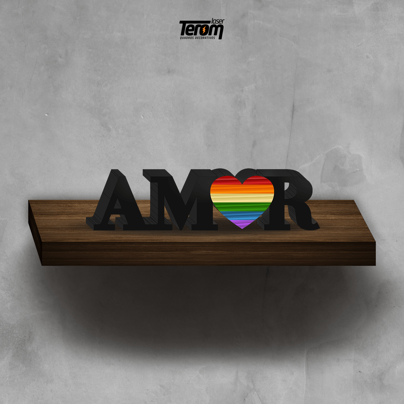 PLACA DE MESA - AMOR PRIDE