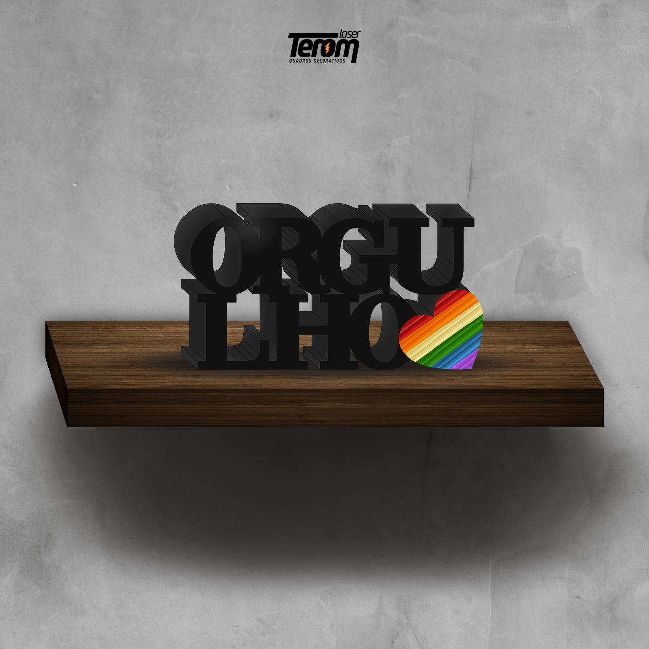 PLACA DE MESA - ORGULHO PRIDE