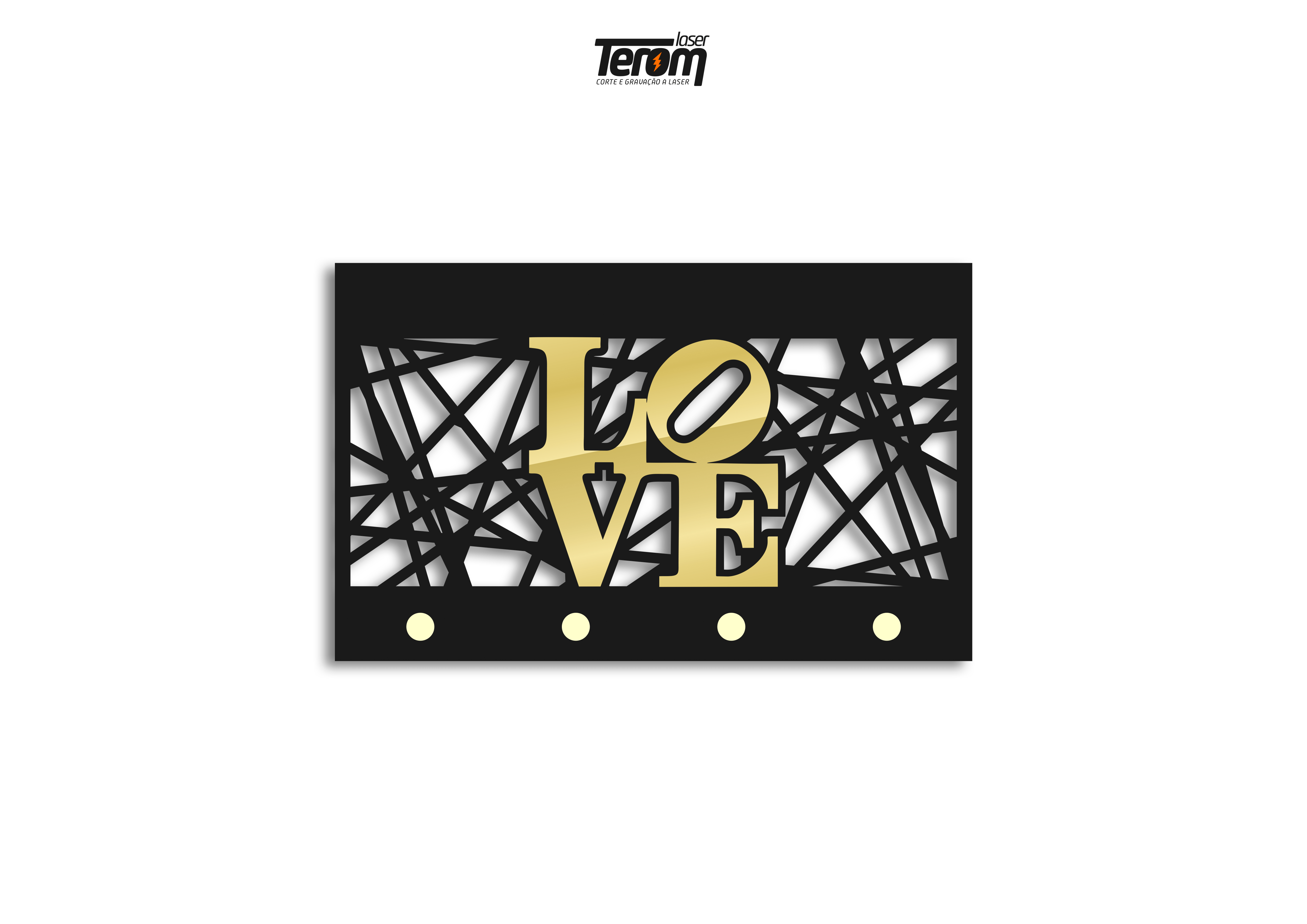 PORTA CHAVES - LOVE ABSTRATO