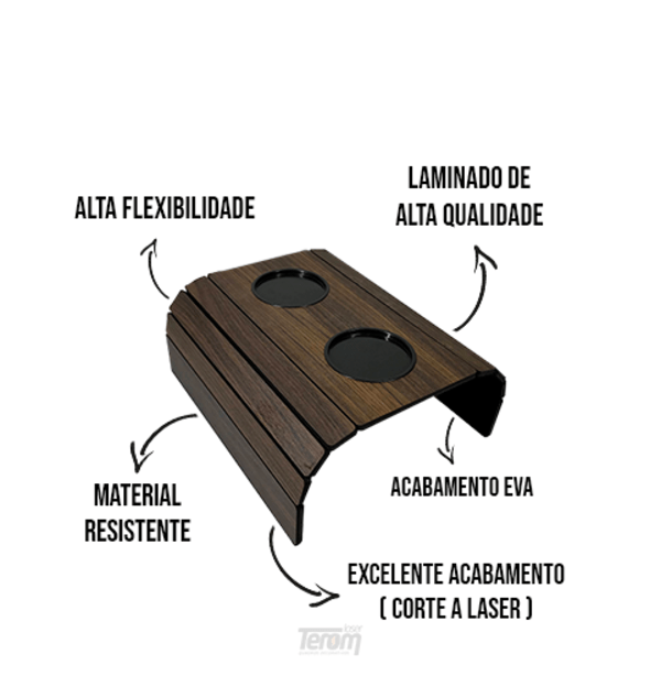 KIT SUPORTE BRAÇO DE SOFÁ 2 PEÇAS - TEROM Laser