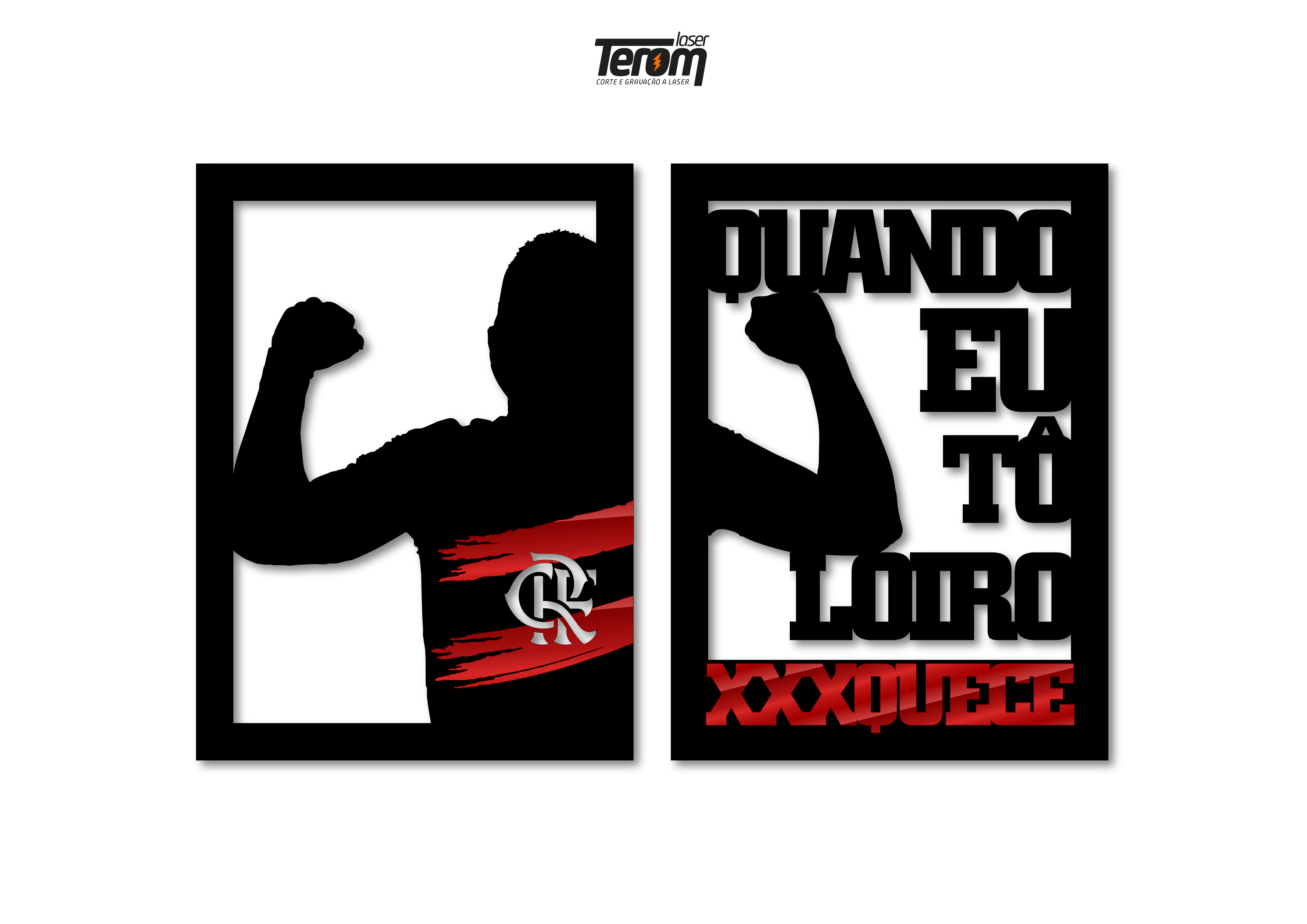 Flamengo 01 a 15 - Futebol - Placa decorativa MDF - Quadro parede