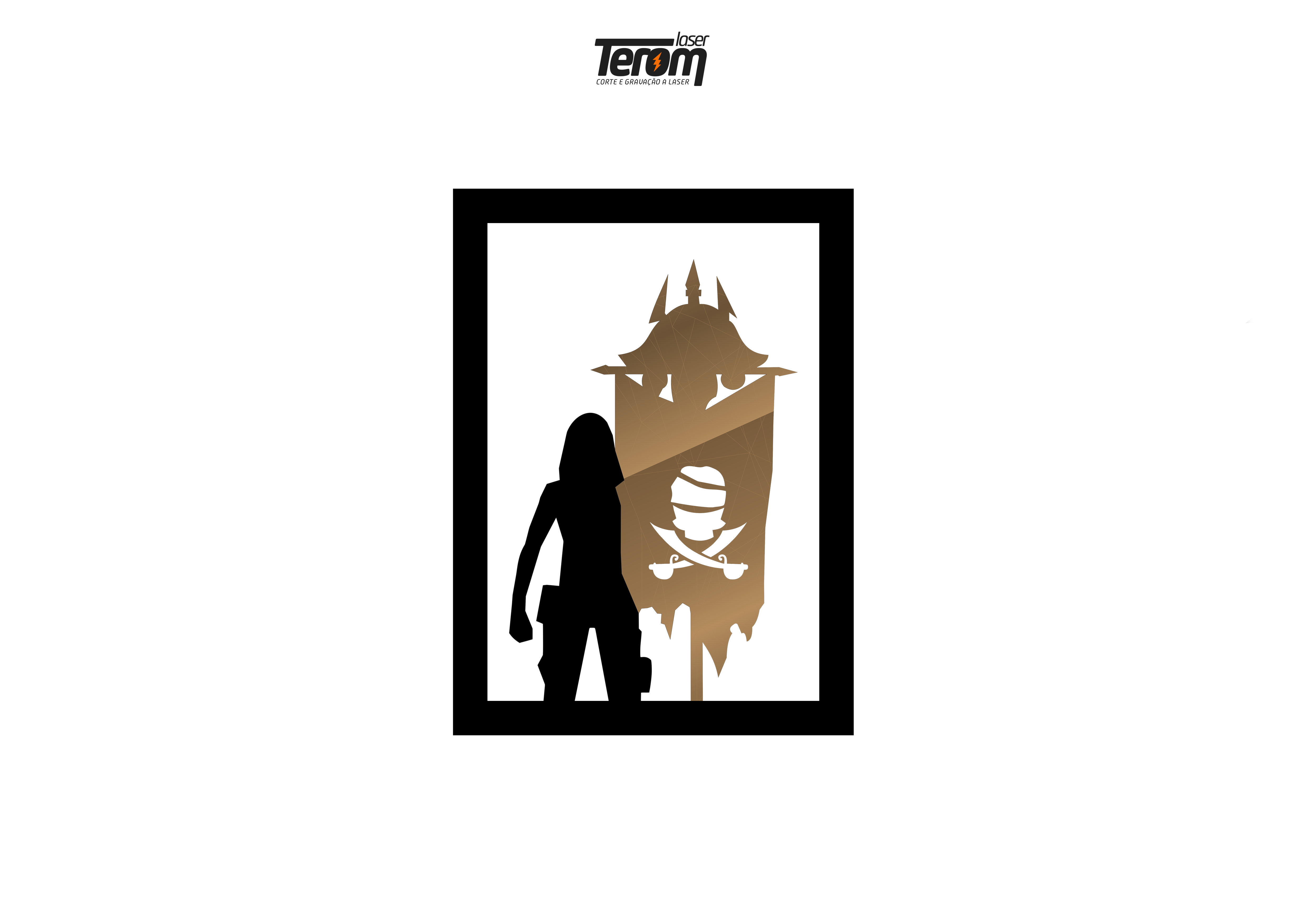 QUADRO DECORATIVO FORTNITE - EMOTE BANDEIRA PIRATA