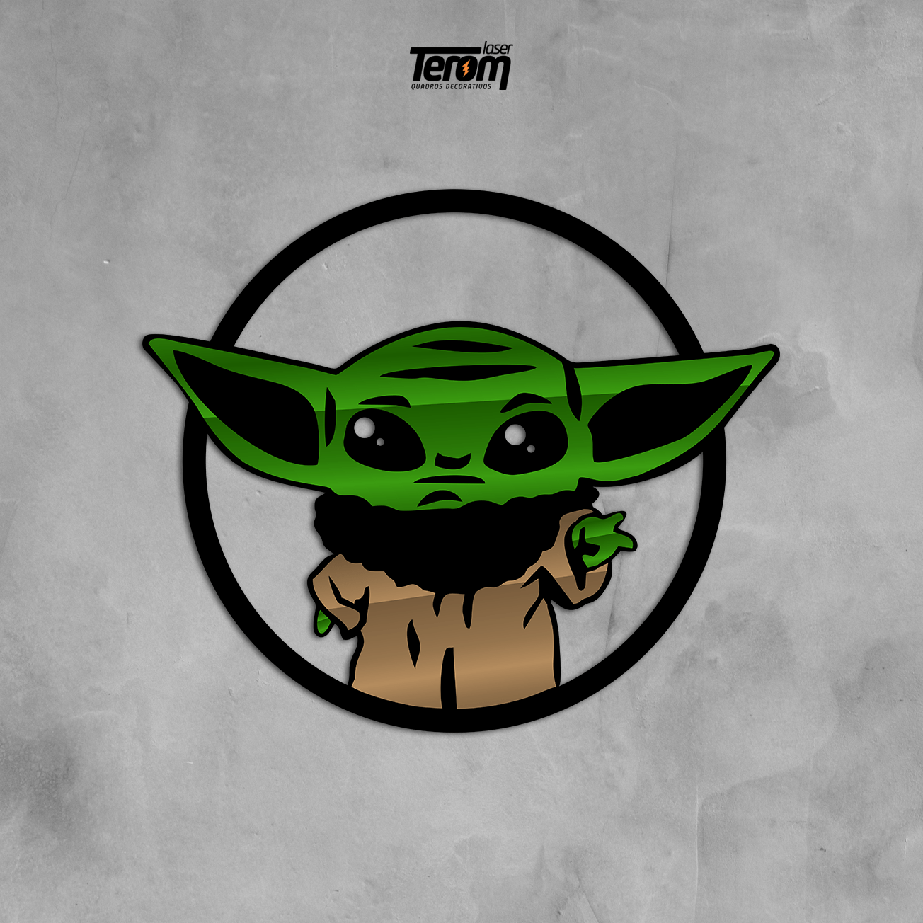 QUADRO DECORATIVO GEEK  - BABY YODA