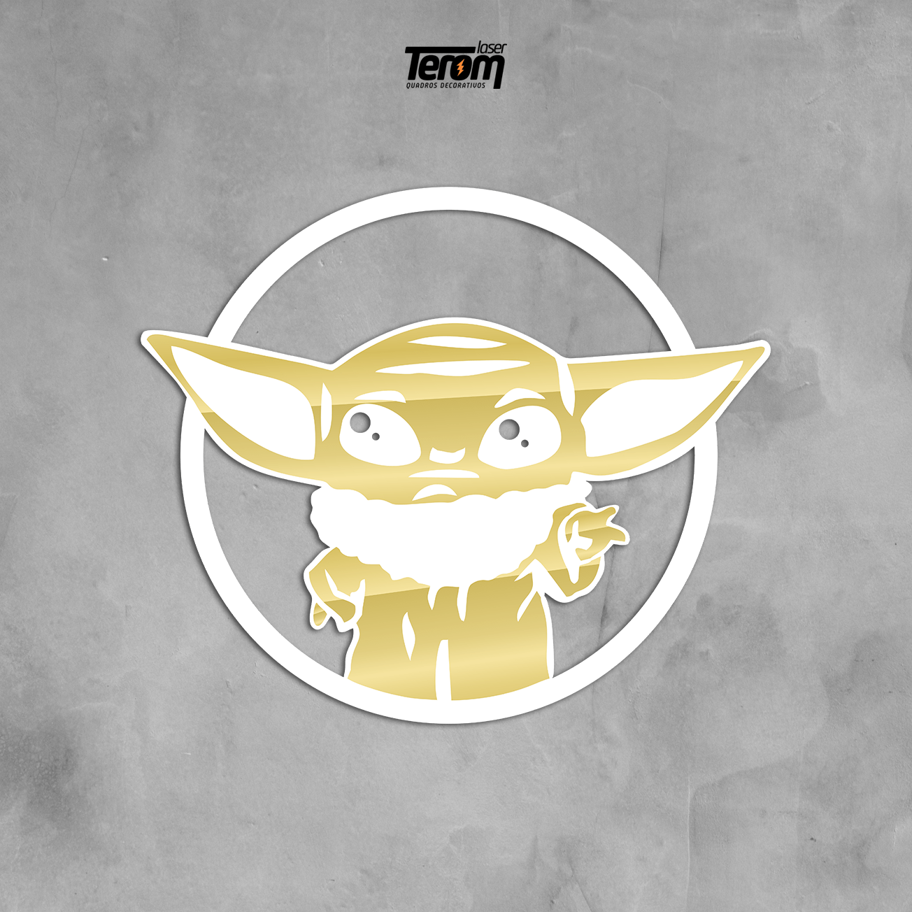 Quadro decorativo poster jogo baby yoda