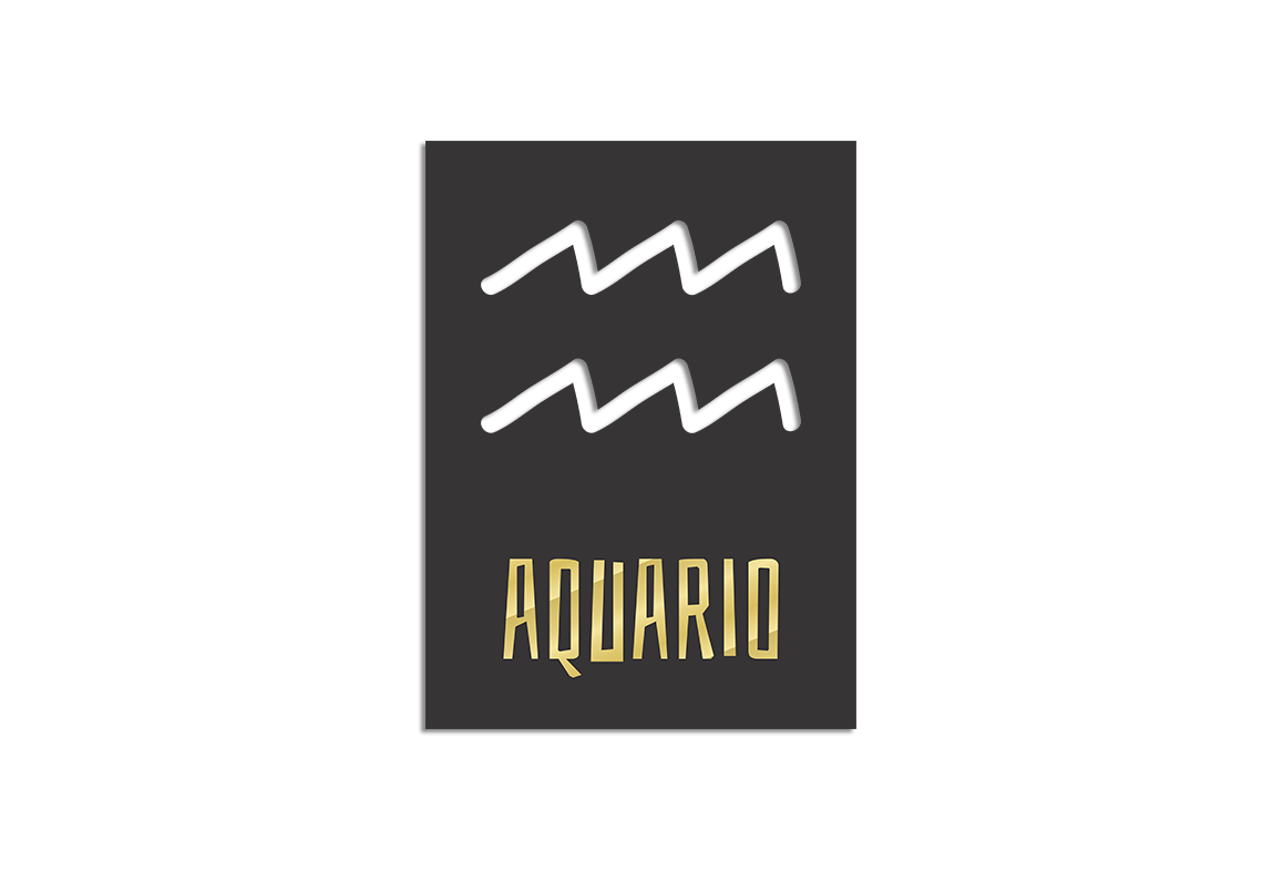 QUADRO DECORATIVO - SIGNOS AQUÁRIOS