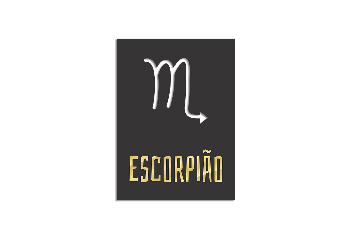 QUADRO DECORATIVO - SIGNOS ESCORPIÃO