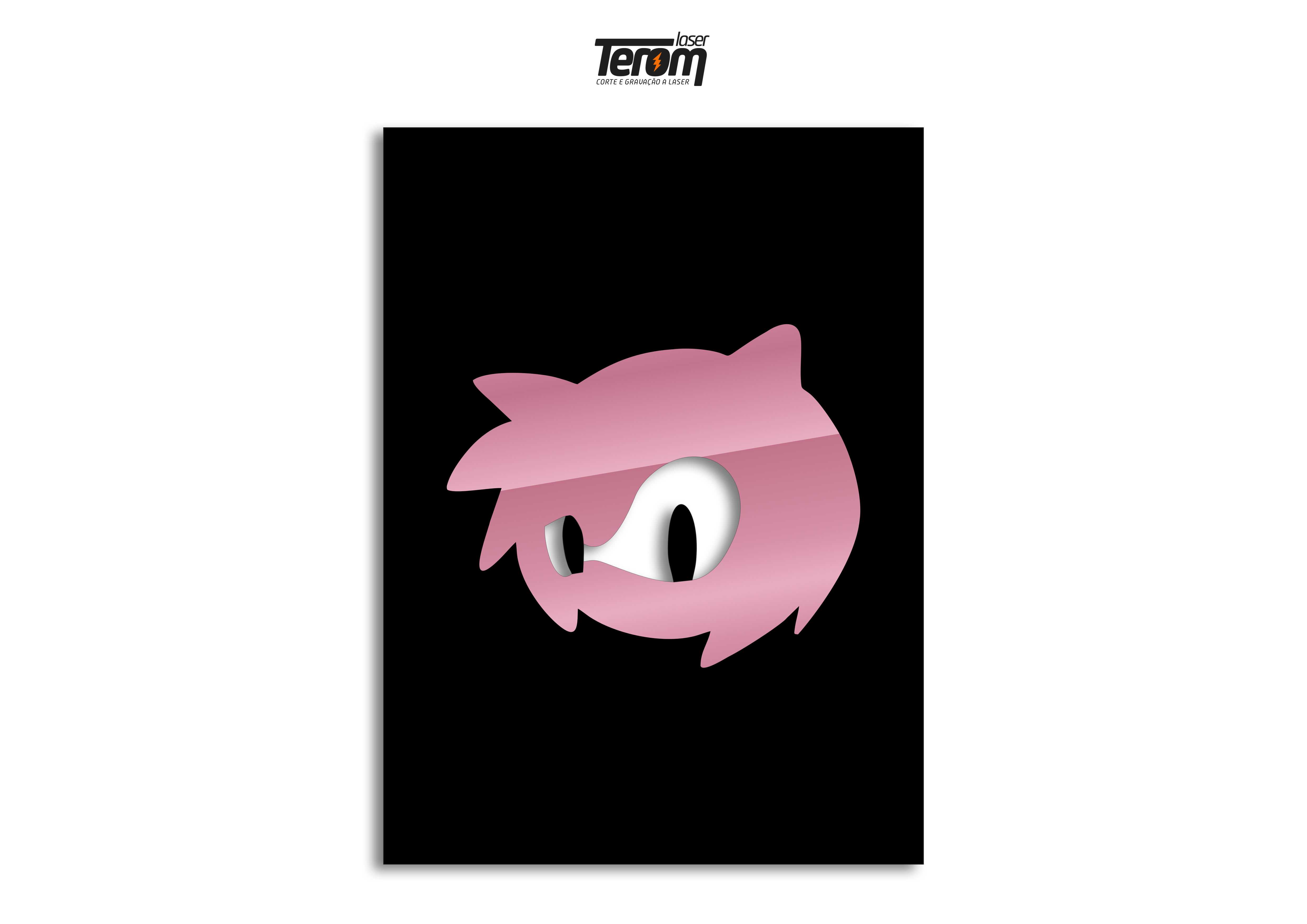 QUADRO DECORATIVO SONIC - AMY ROSE