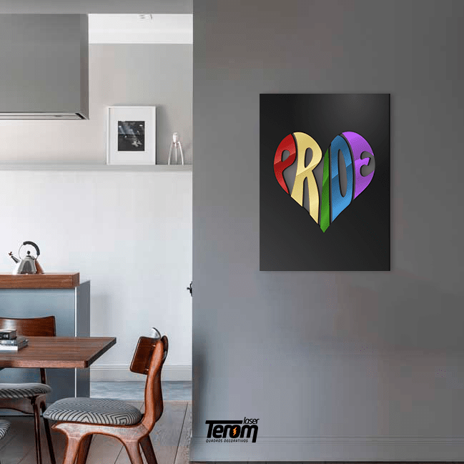 QUADRO LGBT - CORAÇÃO PRIDE