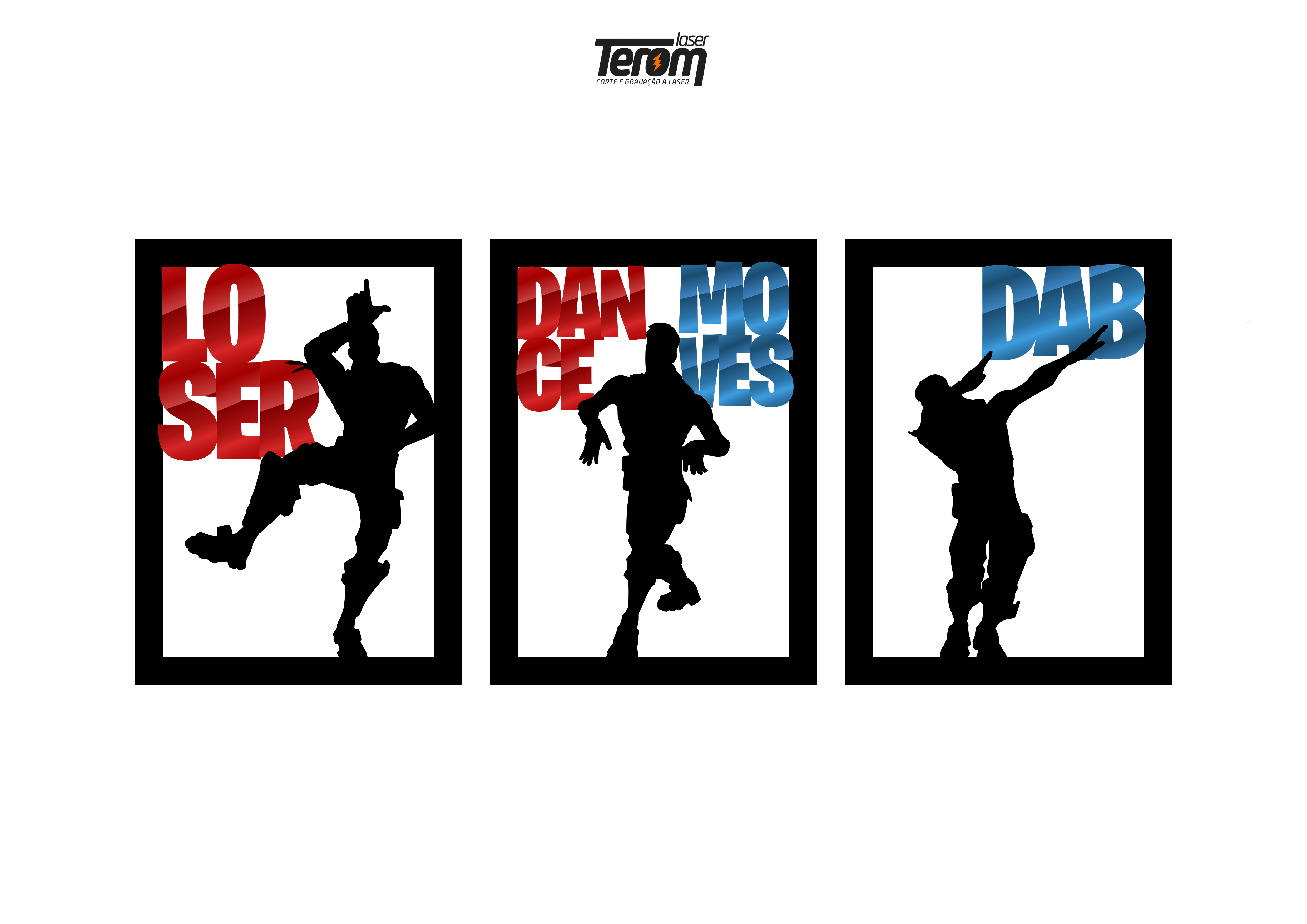 QUADROS DECORATIVO FORTNITE - DANÇA FLOS MOVES DAB