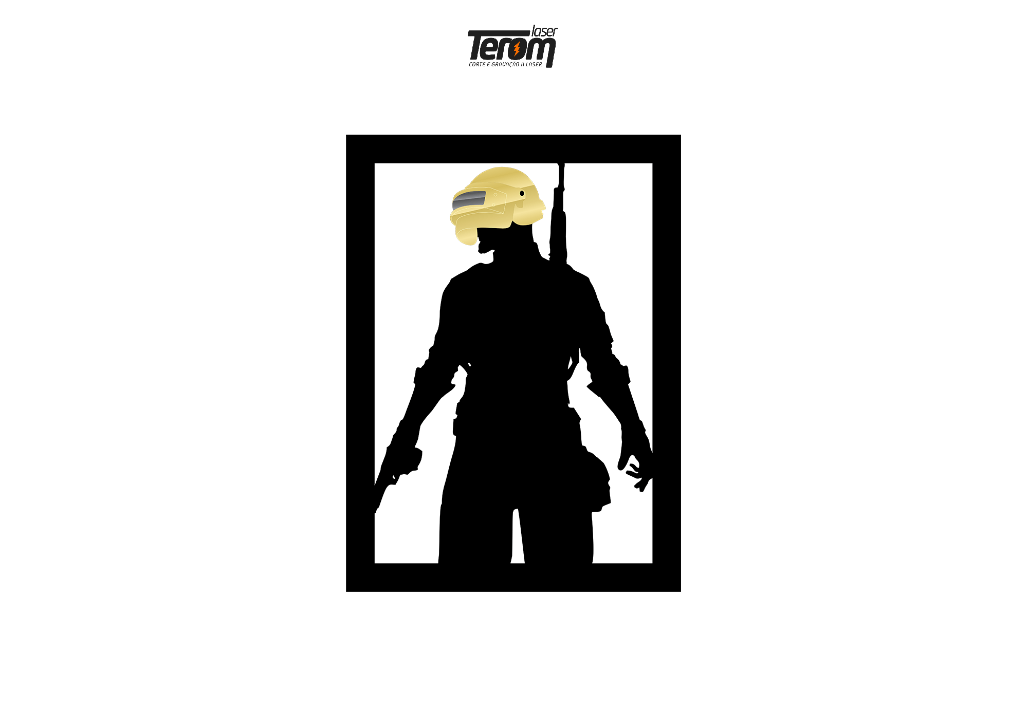 QUADROS DECORATIVO PUBG - PERSONAGEM CAPA