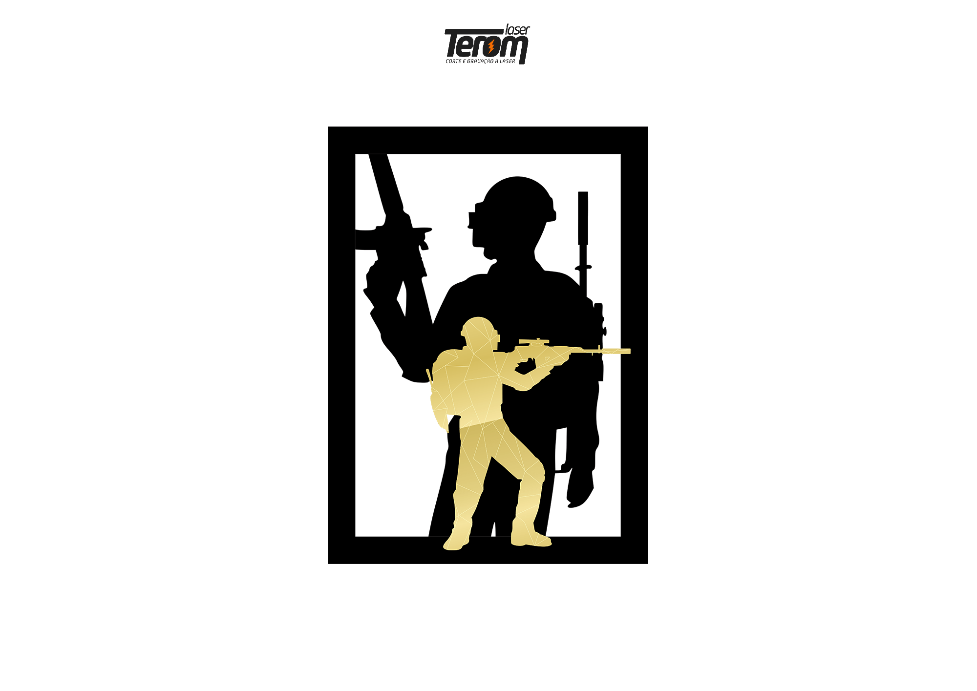 QUADROS DECORATIVO PUBG - PERSONAGEM MASCULINO