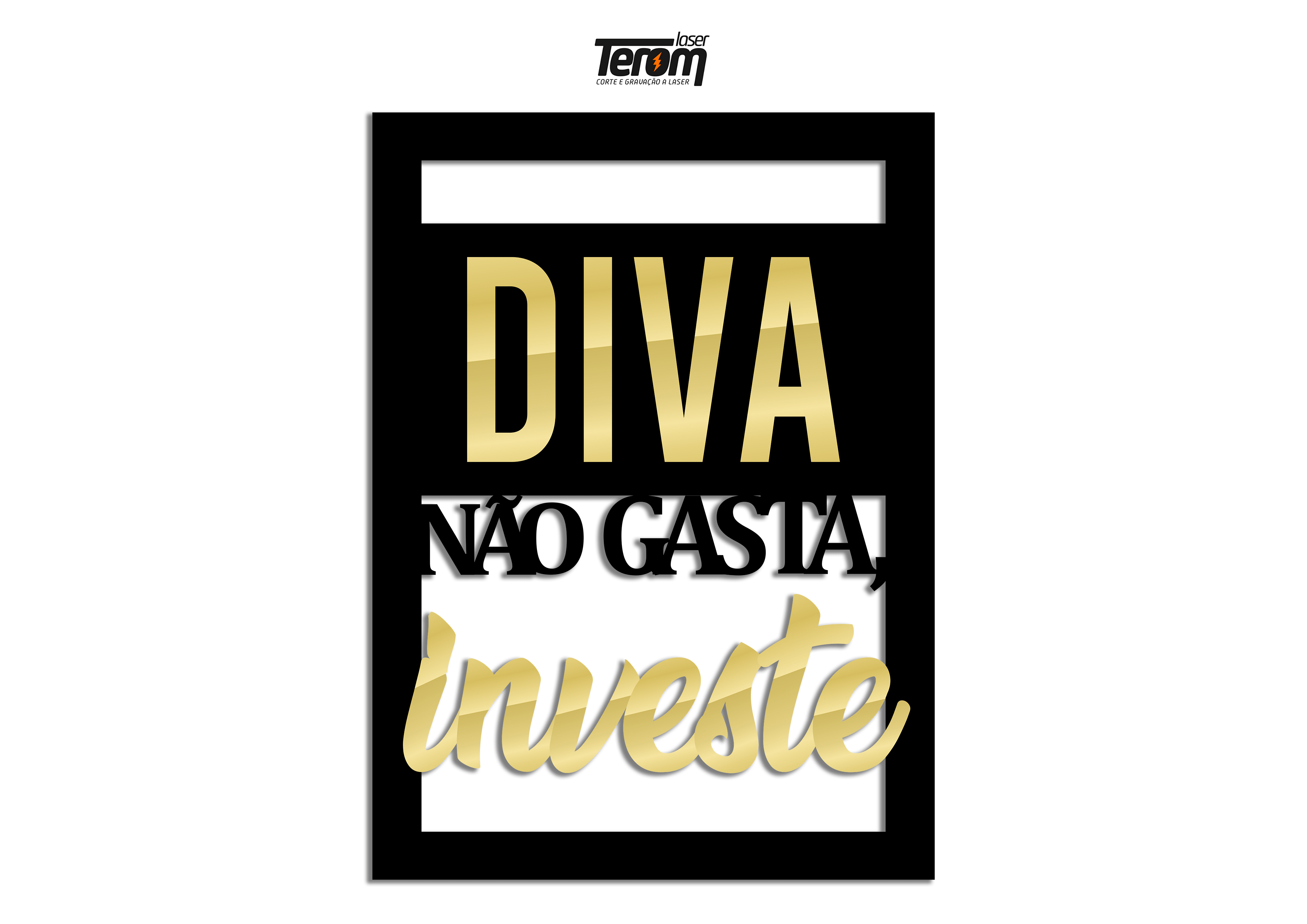 Quadros Salão Beleza Diva Motivação Frases 3 Peças 20x28cm