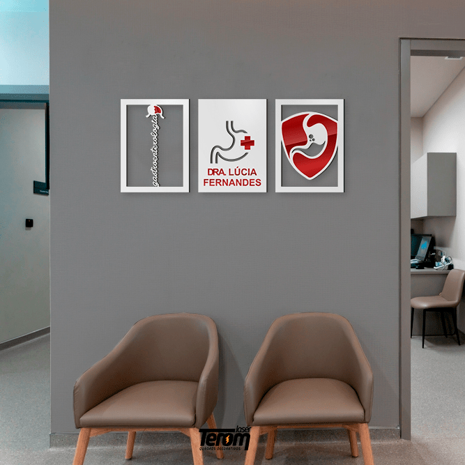 QUADROS DECORATIVOS GASTROENTEROLOGIA PERSONALIZADO