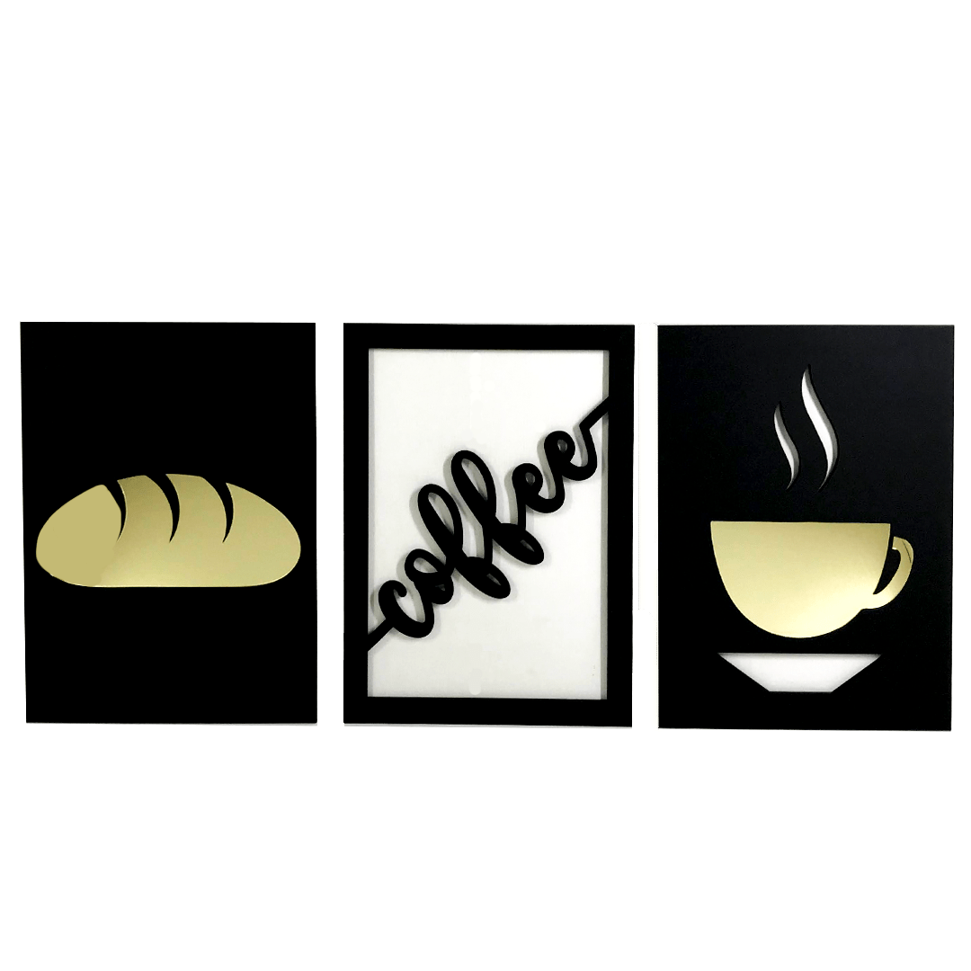 QUADROS DECORATIVOS - KIT COFFEE