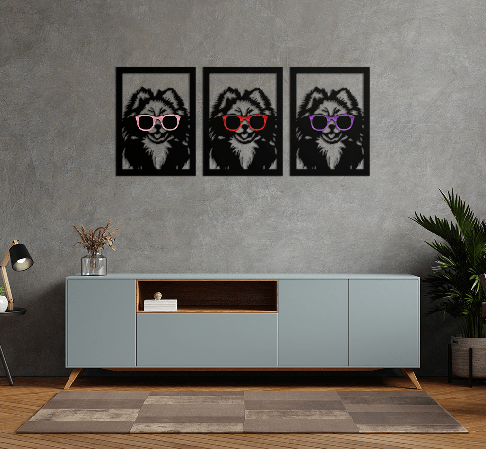 QUADROS DECORATIVOS POMERANIAN LOVERS