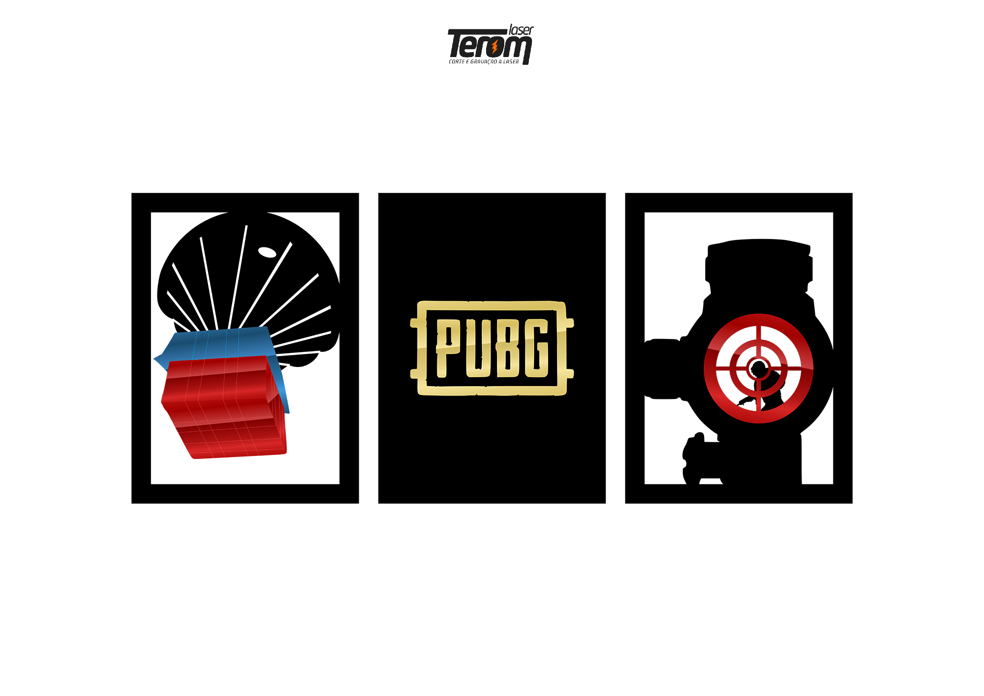 QUADROS DECORATIVOS PUBG - DROP PUBG MIRA