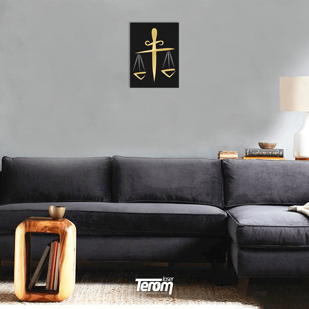 QUADRO - BALANÇA E ESPADA *ELITE - TEROM Laser