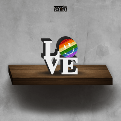 PLACA DE MESA - LOVE PRIDE