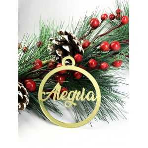 ENFEITES DE NATAL PARA ÁRVORE - ALEGRIA - 5 UND