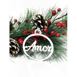 ENFEITES DE NATAL PARA ÁRVORE - AMOR - 5 UND