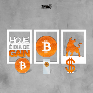 BOX BITCOIN - KIT 3 QUADROS + 2 PLACAS DE MESA + SUPORTE CELULAR DE *BRINDE*