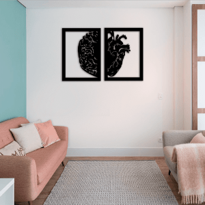 DUAL QUADROS - CÉREBRO CORAÇÃO REALISTA