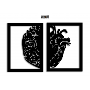 Dual Quadros Cerebro Coracao Realista Terom Laser Use it in your personal projects or share it as a cool sticker on tumblr, whatsapp. dual quadros cerebro coracao realista