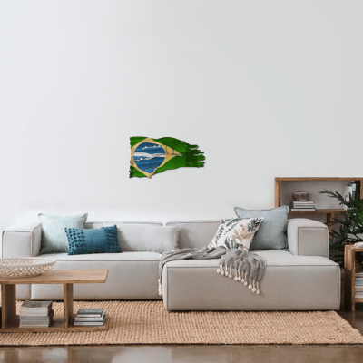 ESCULTURA DE PAREDE - BANDEIRA DO BRASIL