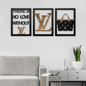 QUADROS DECORATIVOS - LOUIS VUITTON (KIT 3 PEÇAS)