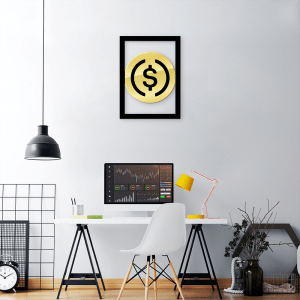 QUADRO DECORATIVO CRIPTOMOEDA - USD COIN