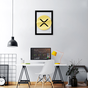 QUADRO DECORATIVO CRIPTOMOEDA - XRP