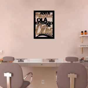 QUADRO DECORATIVO DESIGNER DE CÍLIOS - ADEUS MÁSCARA 01