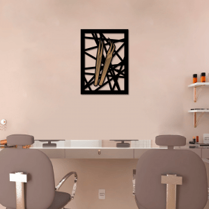 QUADRO DECORATIVO DESIGNER DE CÍLIOS -  FERRAMENTAS ABSTRATO