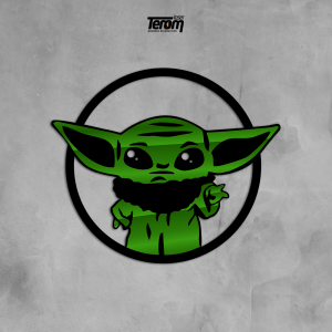 QUADRO DECORATIVO GEEK  - BABY YODA