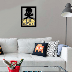 QUADRO DECORATIVO GEEK  - GAME OVER DEATH