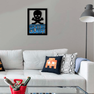 QUADRO DECORATIVO GEEK  - GAME OVER DEATH