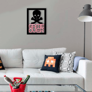 QUADRO DECORATIVO GEEK  - GAME OVER DEATH