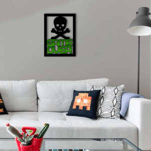 QUADRO DECORATIVO GEEK  - GAME OVER DEATH