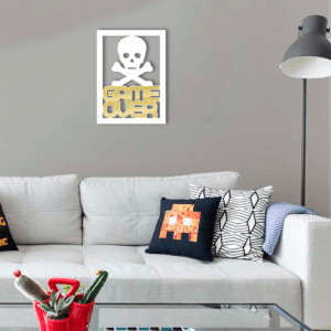 QUADRO DECORATIVO GEEK  - GAME OVER DEATH