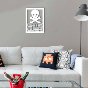 QUADRO DECORATIVO GEEK  - GAME OVER DEATH