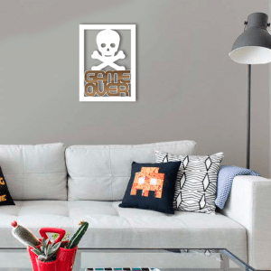 QUADRO DECORATIVO GEEK  - GAME OVER DEATH