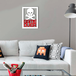 QUADRO DECORATIVO GEEK  - GAME OVER DEATH