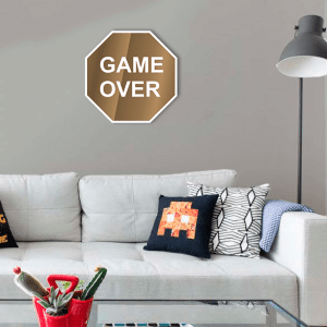 QUADRO DECORATIVO GEEK  - PLACA GAME OVER