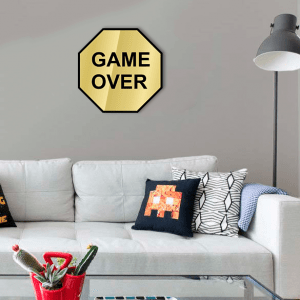 QUADRO DECORATIVO GEEK  - PLACA GAME OVER