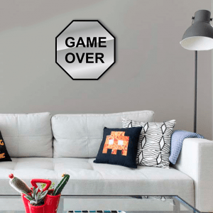 QUADRO DECORATIVO GEEK  - PLACA GAME OVER