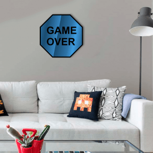 QUADRO DECORATIVO GEEK  - PLACA GAME OVER