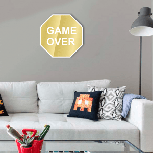 QUADRO DECORATIVO GEEK  - PLACA GAME OVER