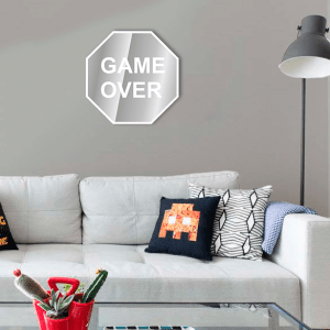 QUADRO DECORATIVO GEEK  - PLACA GAME OVER