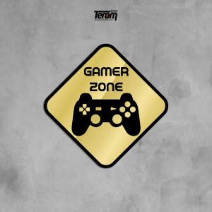 QUADRO DECORATIVO GEEK  - PLACA GAMER ZONE