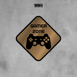 QUADRO DECORATIVO GEEK  - PLACA GAMER ZONE